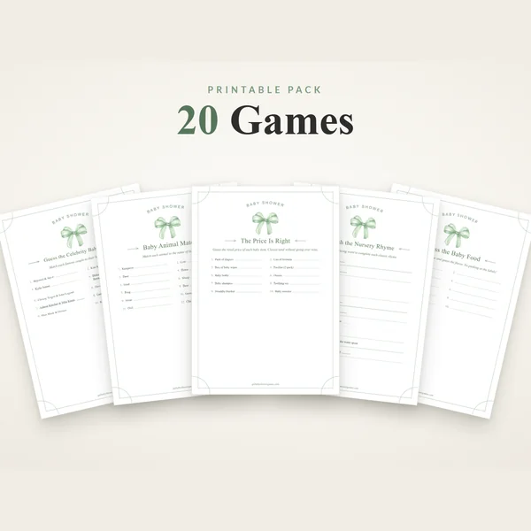 The Games Pack: 20 printable games